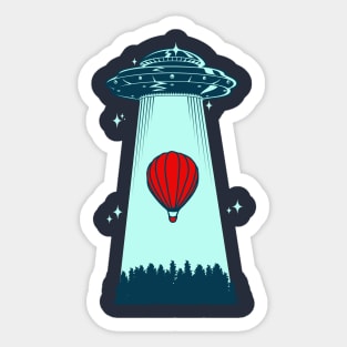 UFO Red spy balloons Sticker